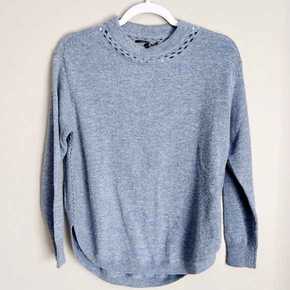 KOBI HALPERIN Luna Cashmere-Wool Blend Sweater Dusty Blue - Picture 2 of 8
